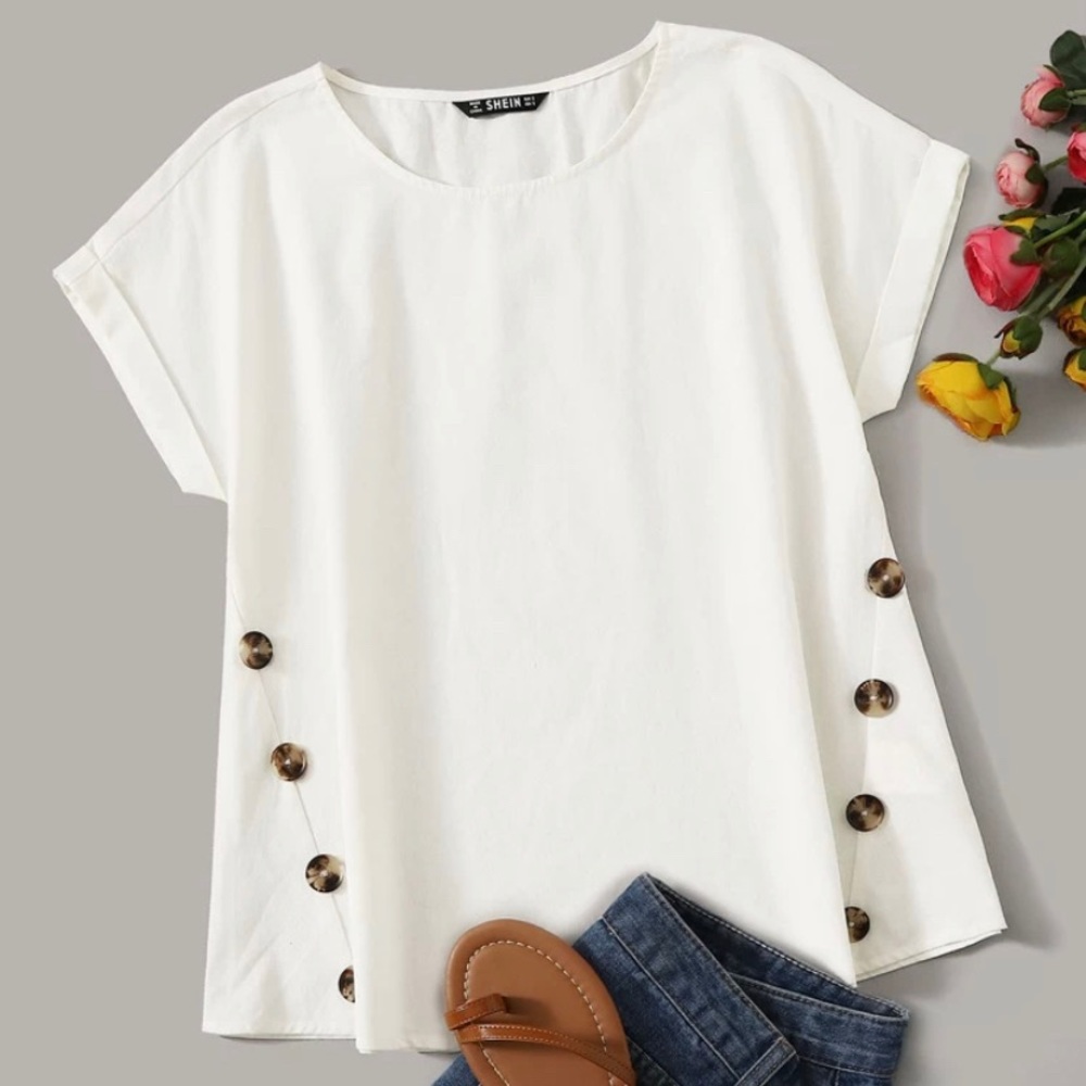 White linen blouse